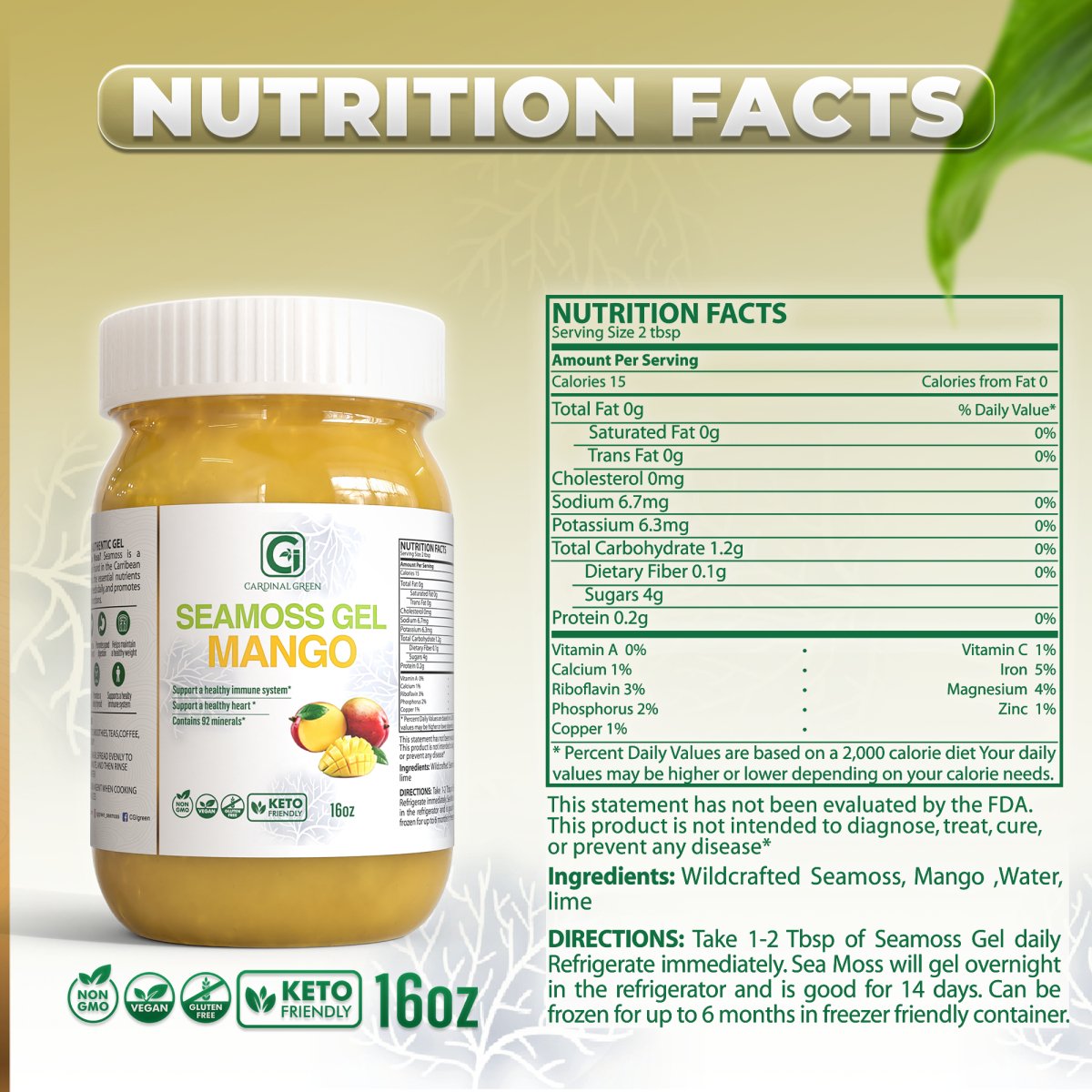 Mango Sea Moss Gel - CGI Green