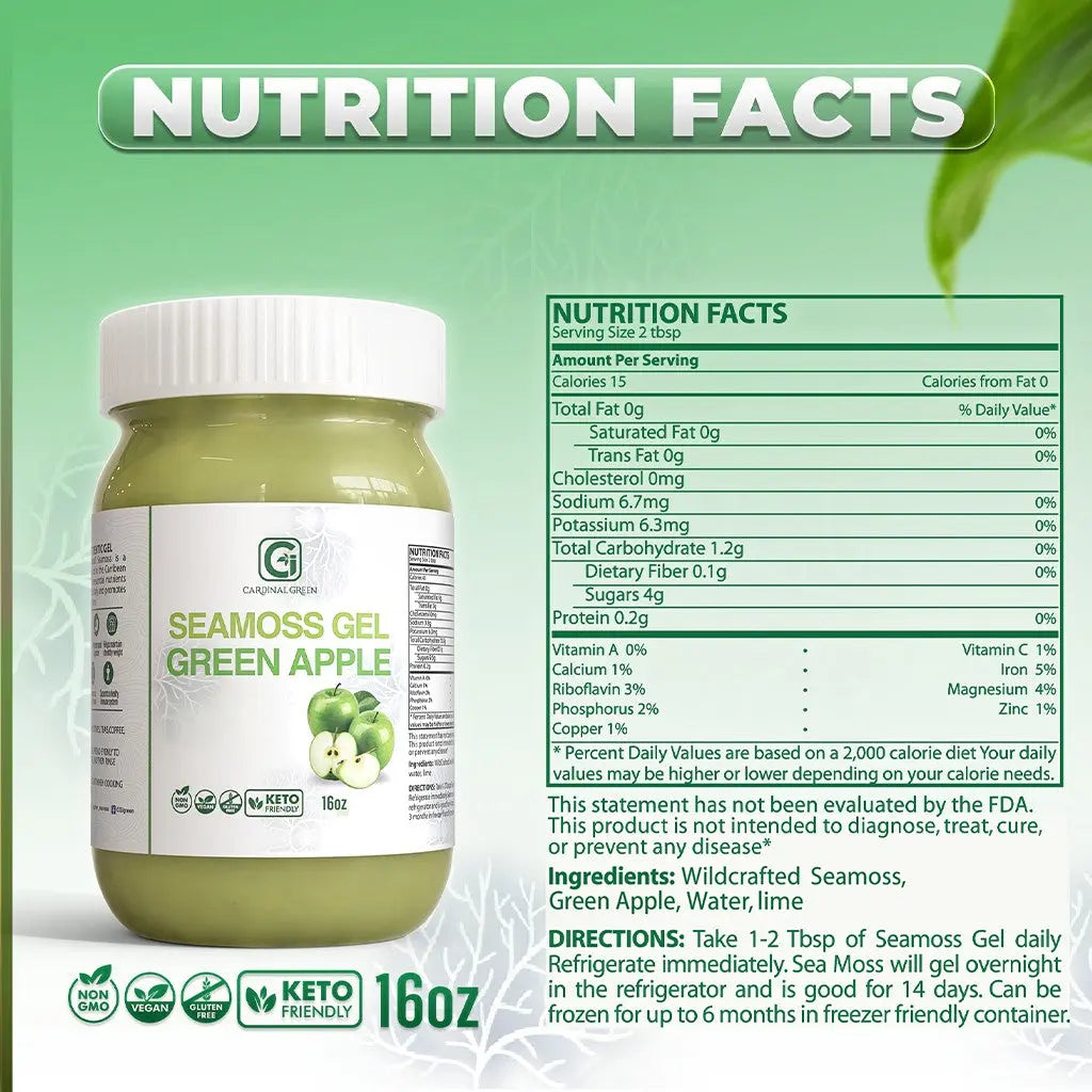Green Apple Sea Moss Gel CGI Green