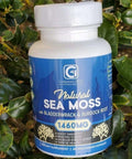 3-60ct Natural Sea Moss With Bladderwrack & Burdock Root Supplements 1460mg - CGI Green