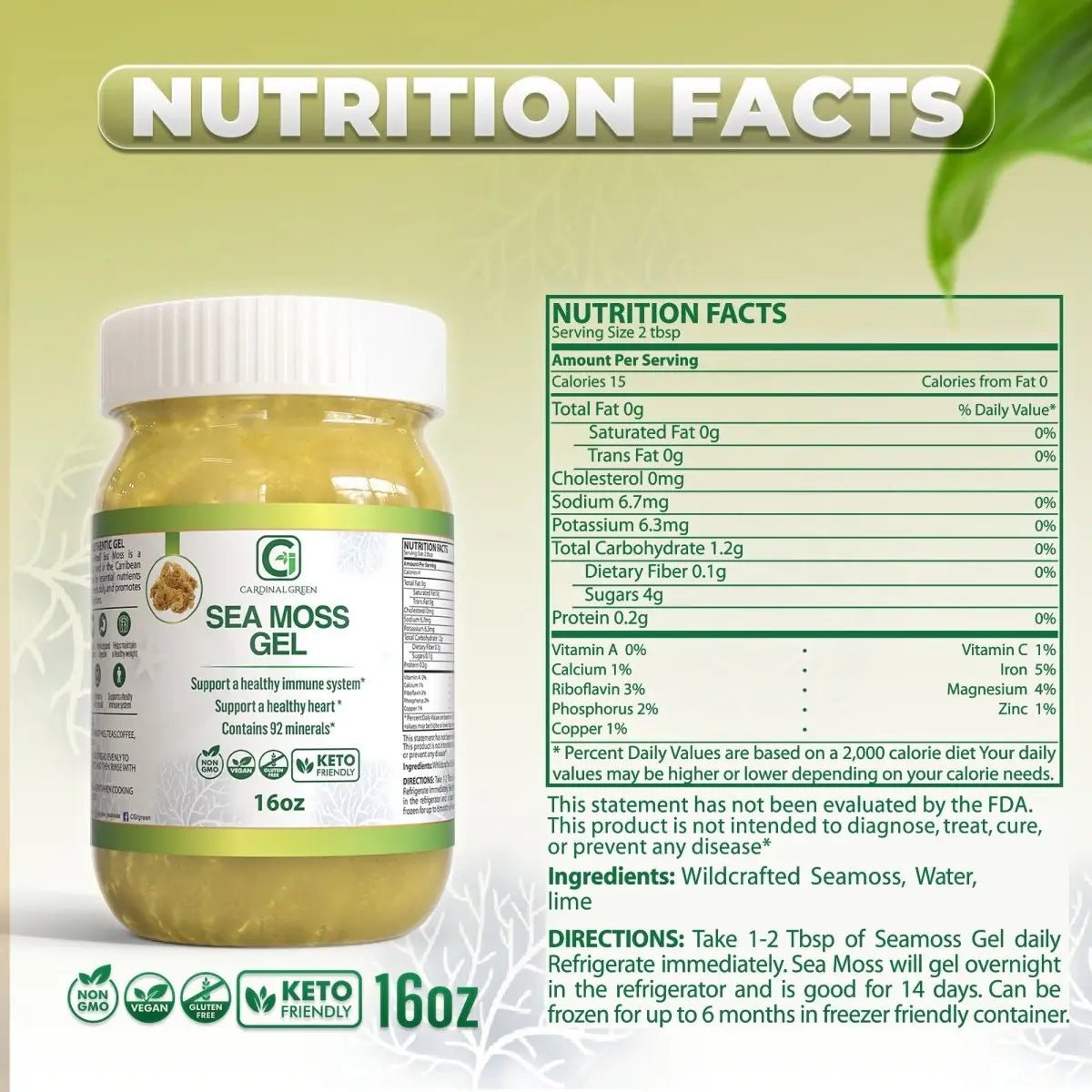 2 - Gold Sea Moss Gel - CGI Green