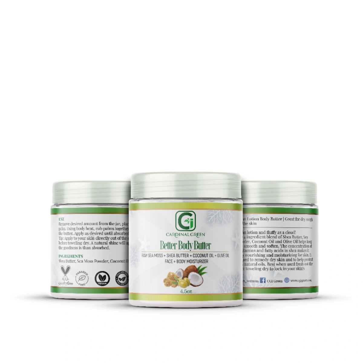 4.5 oz Better Body Butter/Lotion - CGI Green