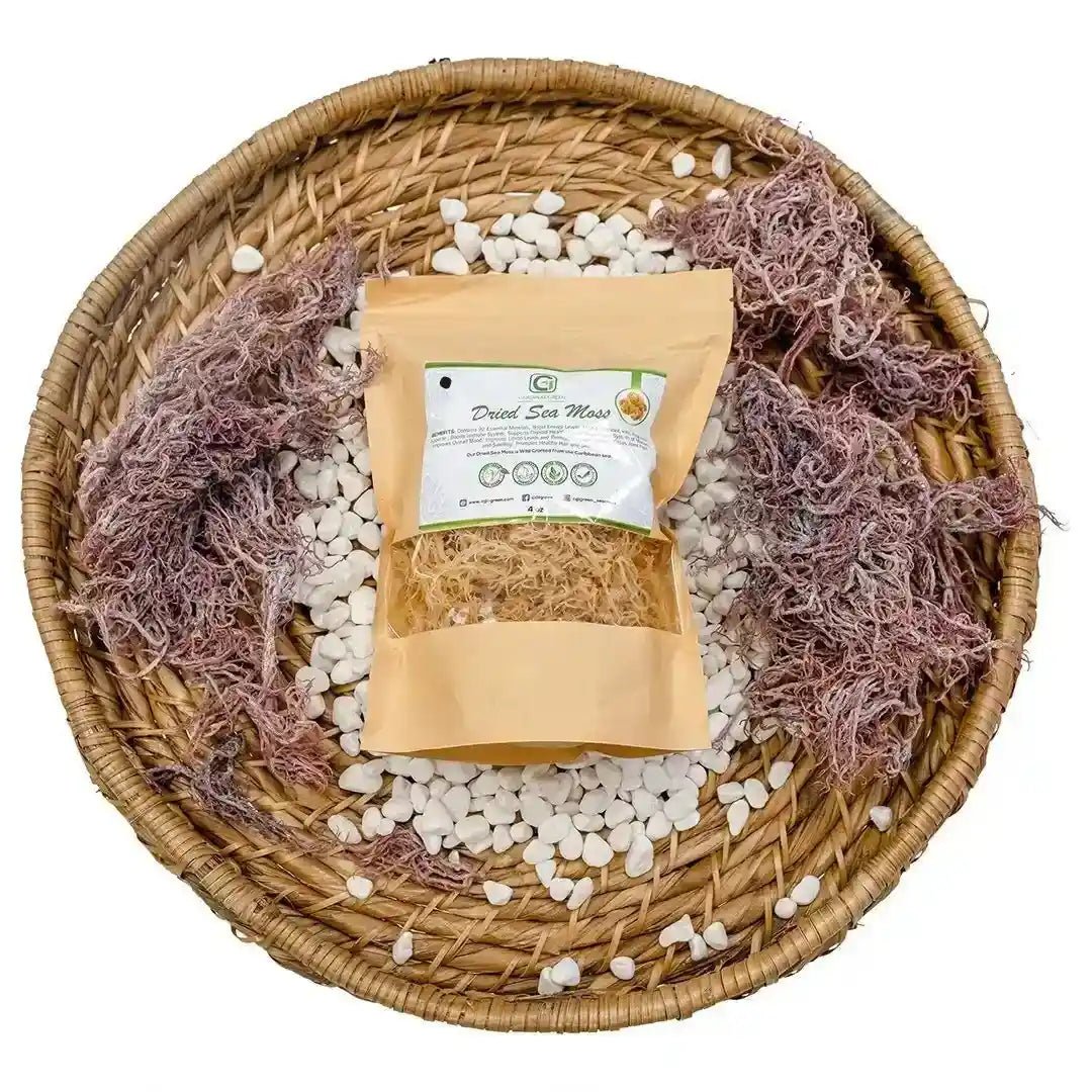 4oz Gold Dried Natural Sea Moss - CGI Green
