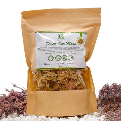 4oz Gold Dried Natural Sea Moss - CGI Green