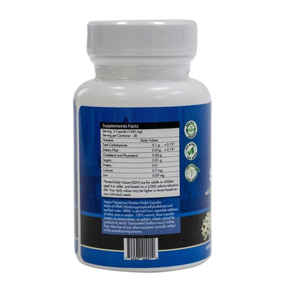 60ct Natural Sea Moss With Bladderwrack & Burdock Root Supplement - CGI Green