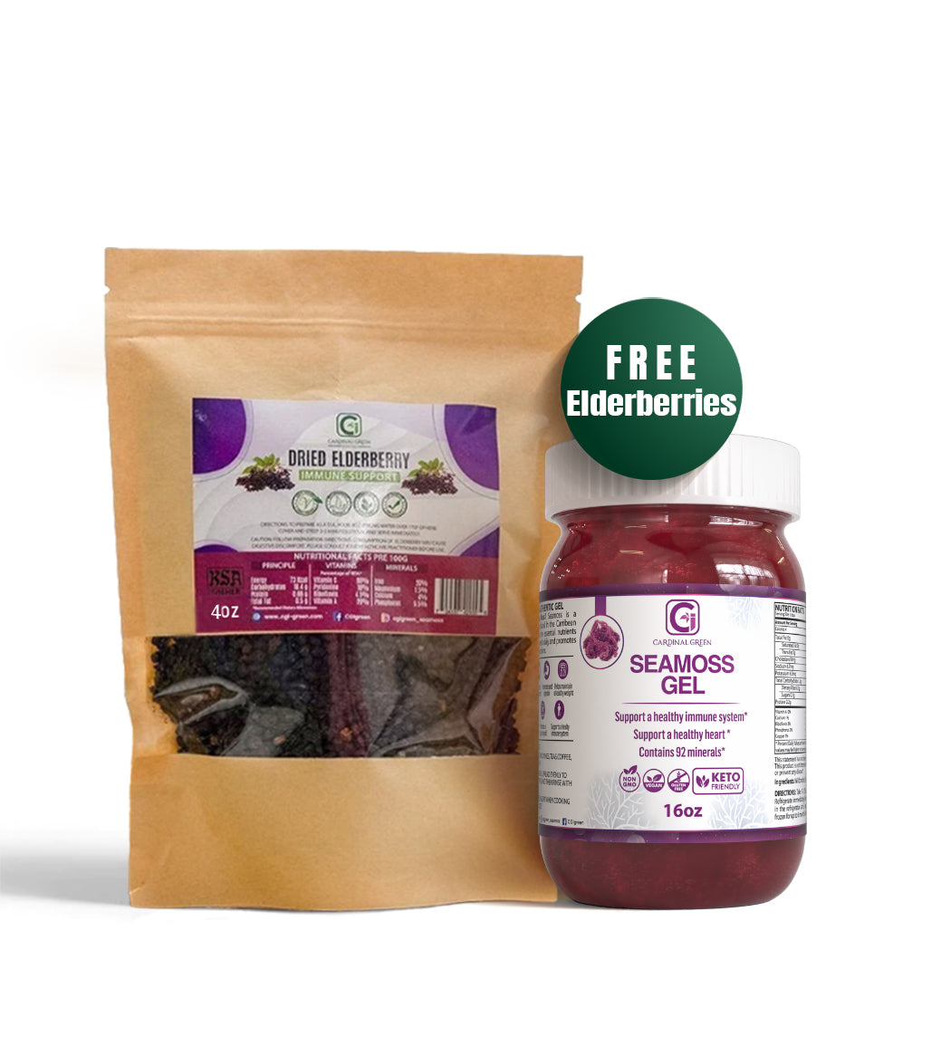Purple Sea Moss Gel + Free 4oz Elderberries