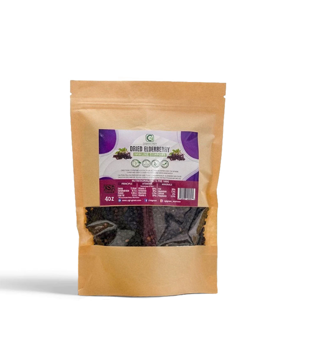 4oz Dried Elderberries, Whole
