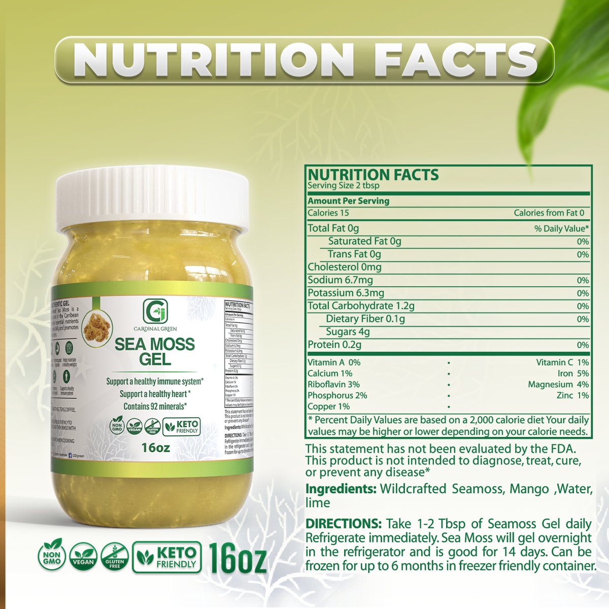 Gold Sea Moss Gel - CGI Green