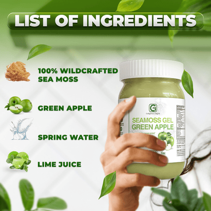 Green Apple Sea Moss Gel - CGI Green