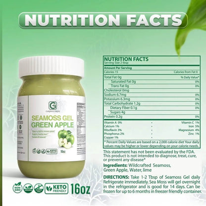 Green Apple Sea Moss Gel - CGI Green