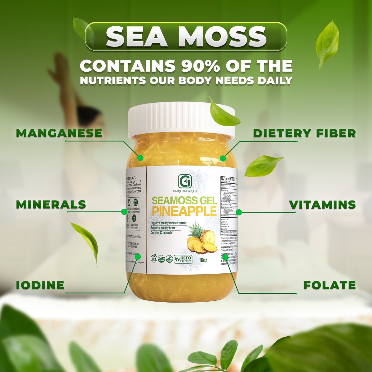 Pineapple Sea Moss Gel - CGI Green