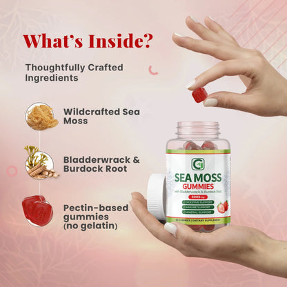 Strawberry Sea Moss Gummies CGI Green
