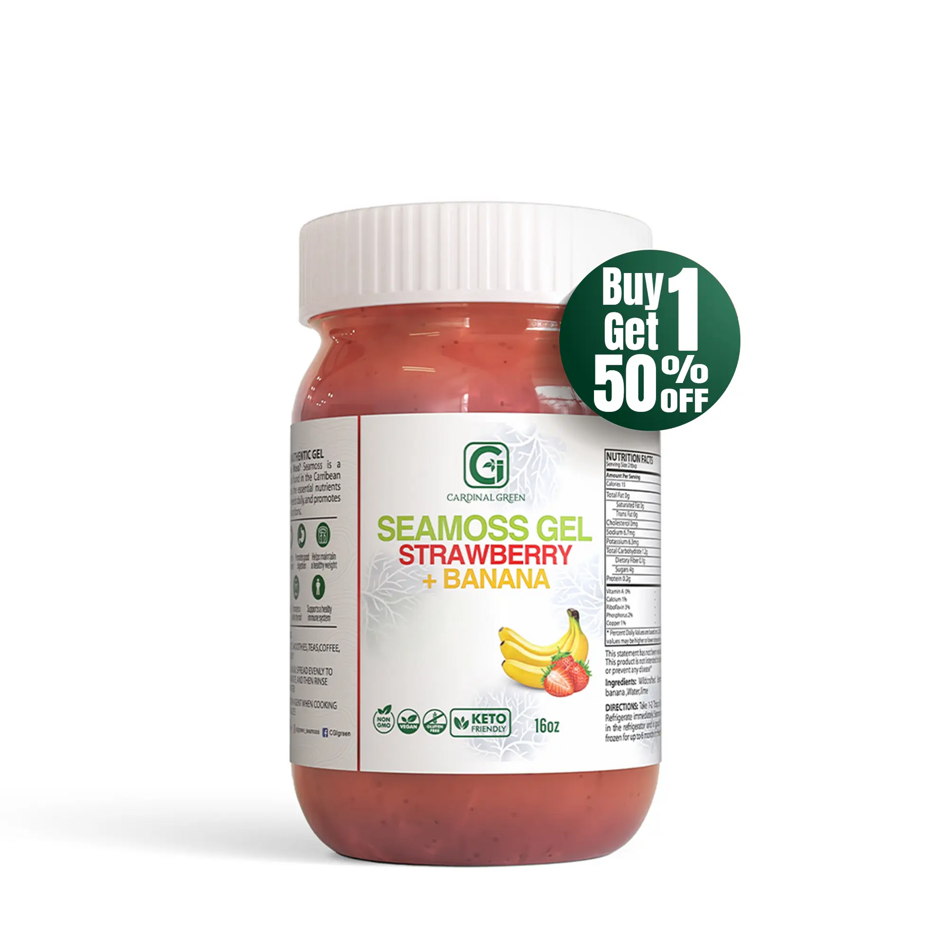 Strawberry Banana Sea Moss Gel | Daily Energy Boost