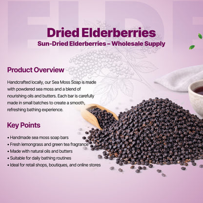 5lb - 30lb+ Dried  Elderberries Whole - Bulk Orders - Wholesale