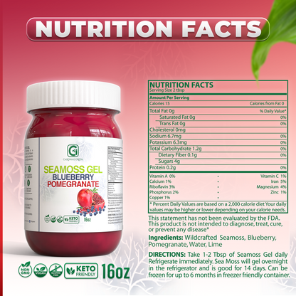 Blueberry Pomegranate Sea Moss Gel