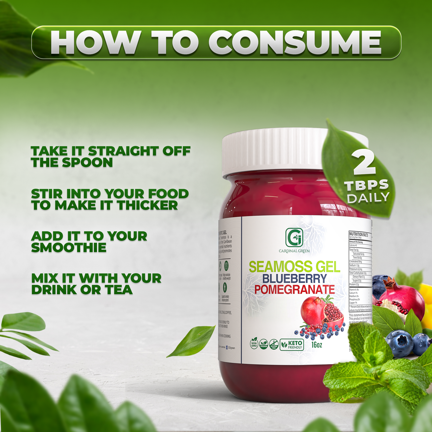 Blueberry Pomegranate Sea Moss Gel