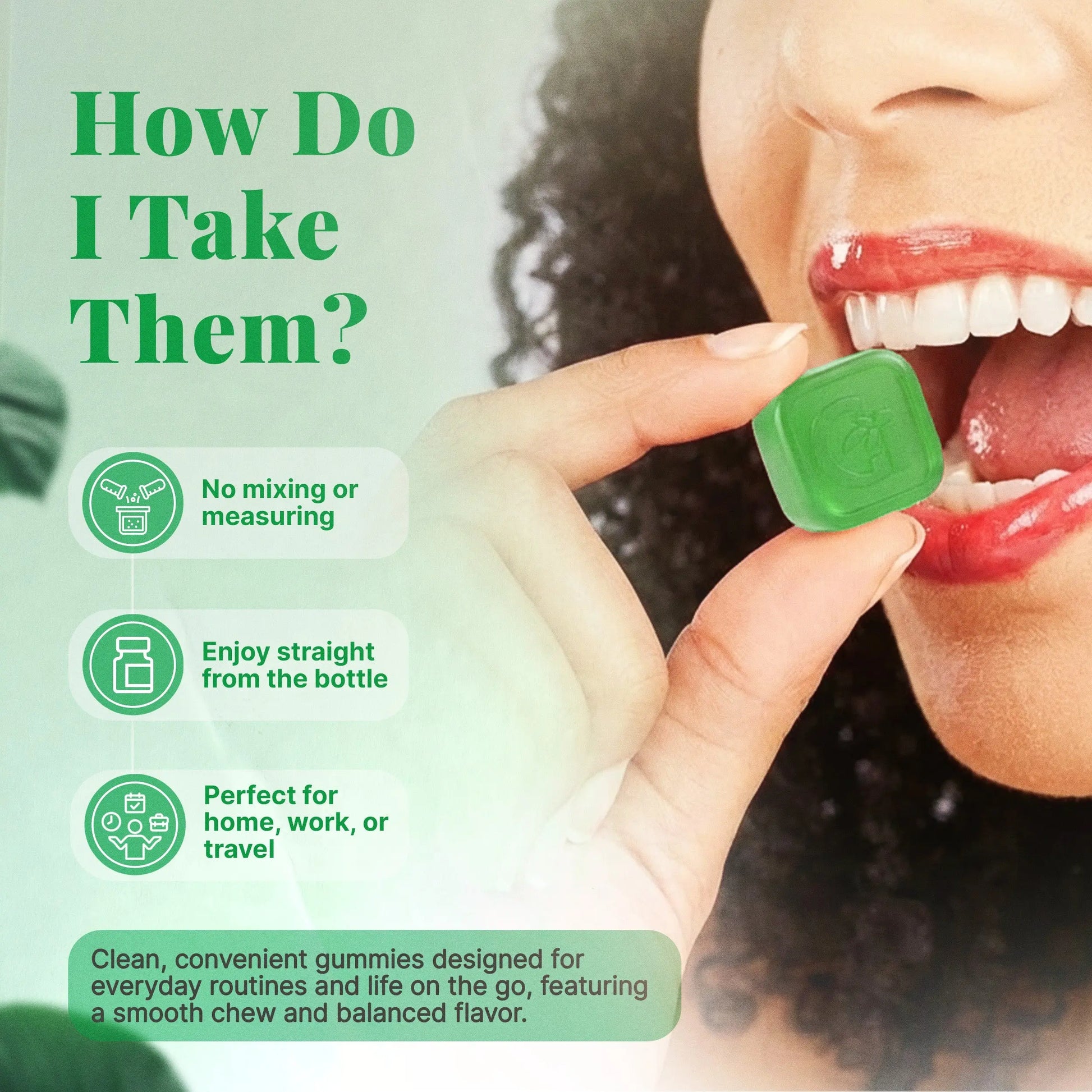 Green Apple Sea Moss Gummies CGI Green