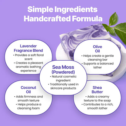 20 - 60+ Bars Lavender Sea Moss Soap - Bulk Orders - Wholesale