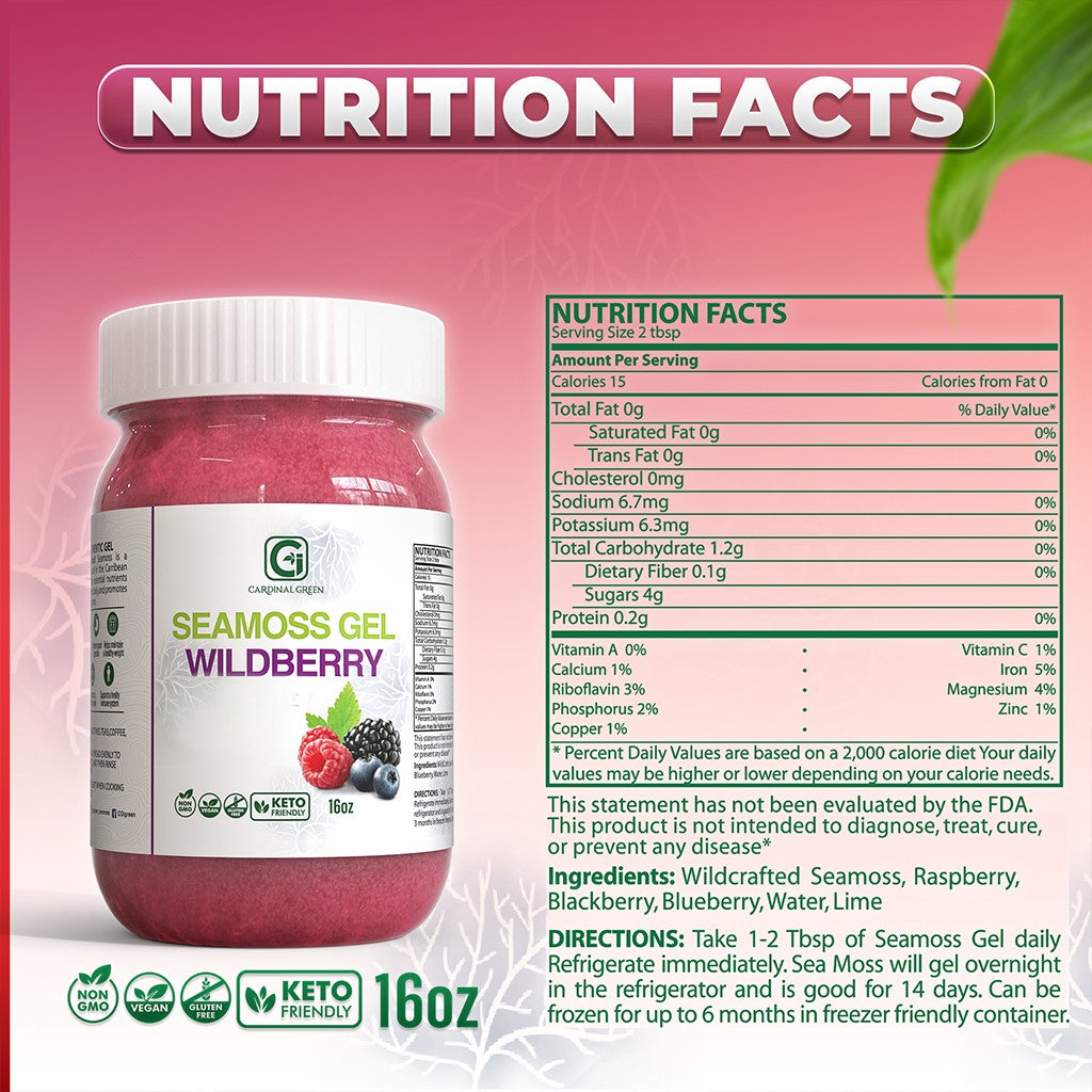 Wildberry Sea Moss Gel | Vitamins & Energy Support