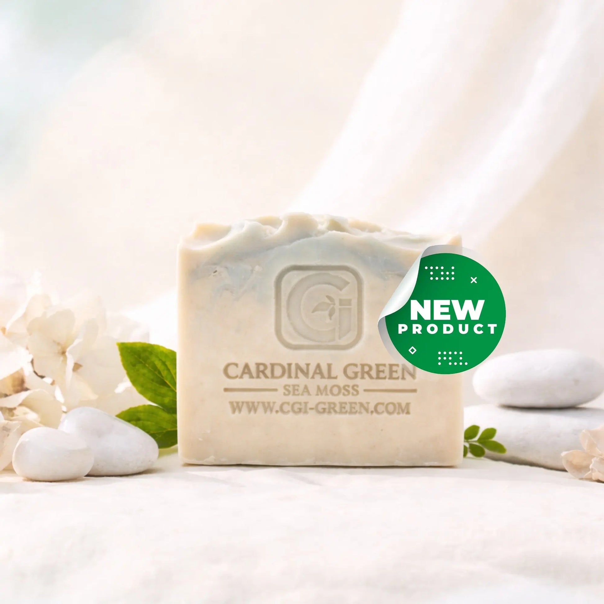 Shea Butter Sea Moss Soap (Fragrance Free) CGI Green