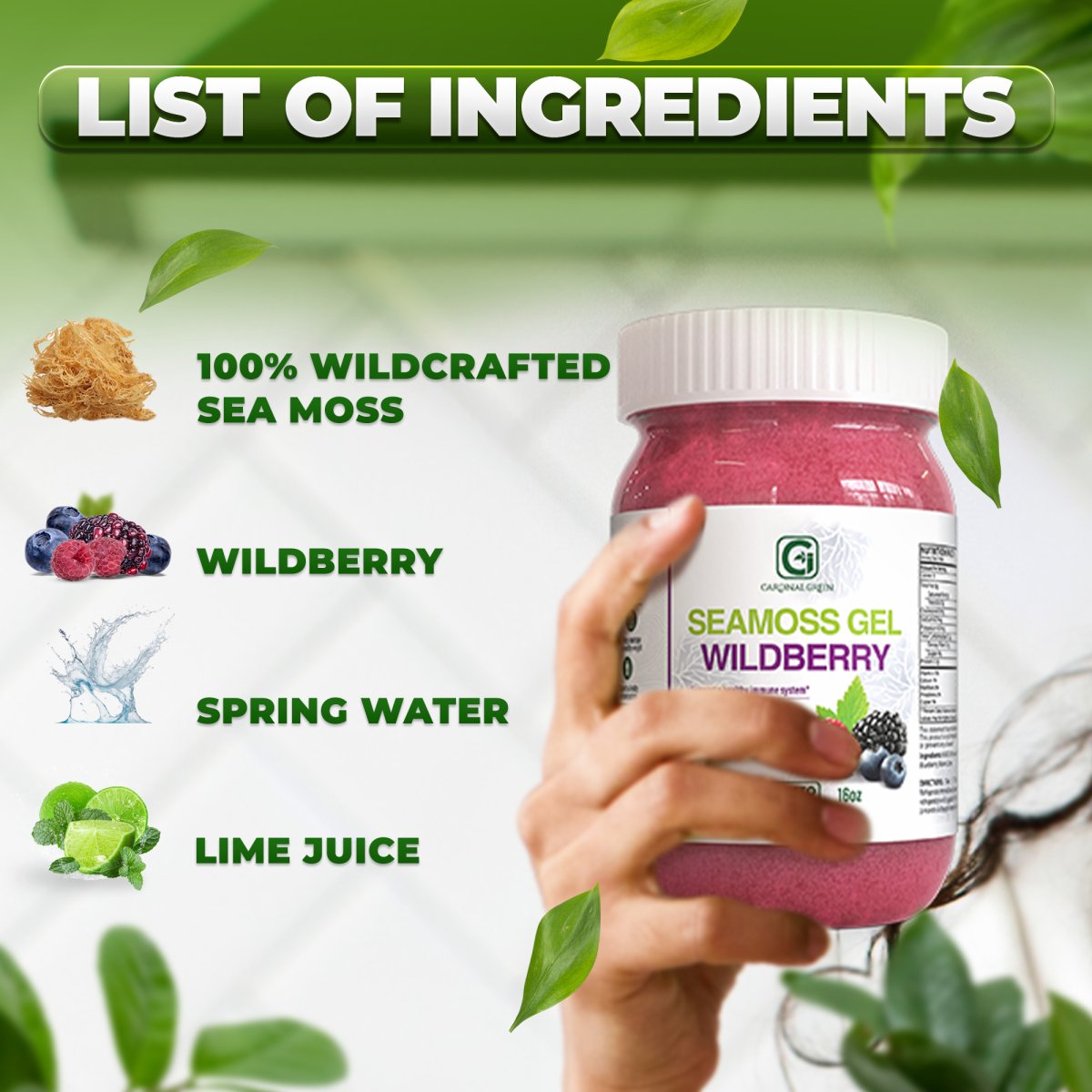 Wildberry Sea Moss Gel - CGI Green