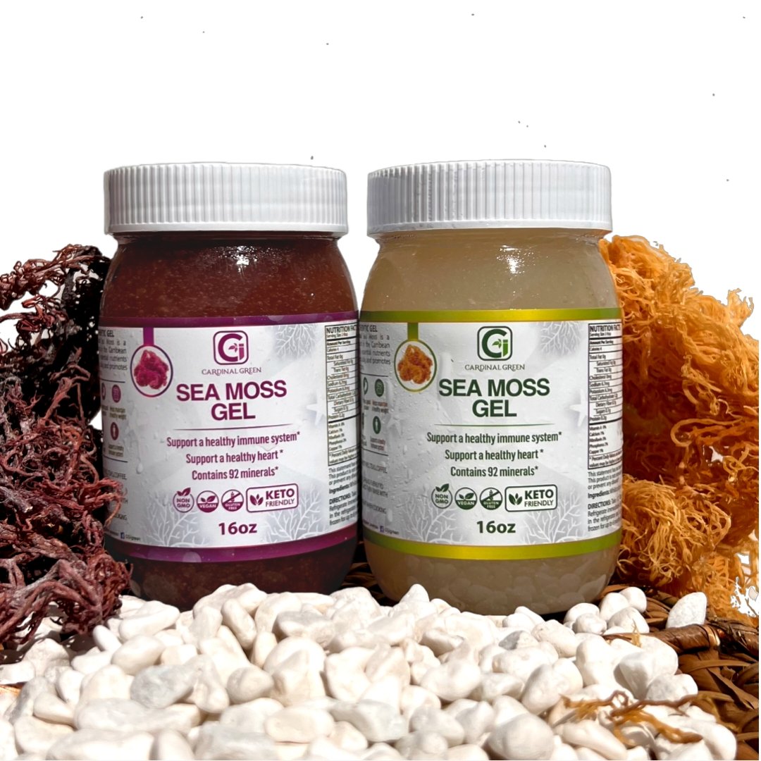 1-16oz Gold & Purple Sea Moss Gel - CGI Green