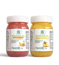 1-16oz Strawberry Banana + 1-16oz Pineapple Sea Moss Gel - CGI Green