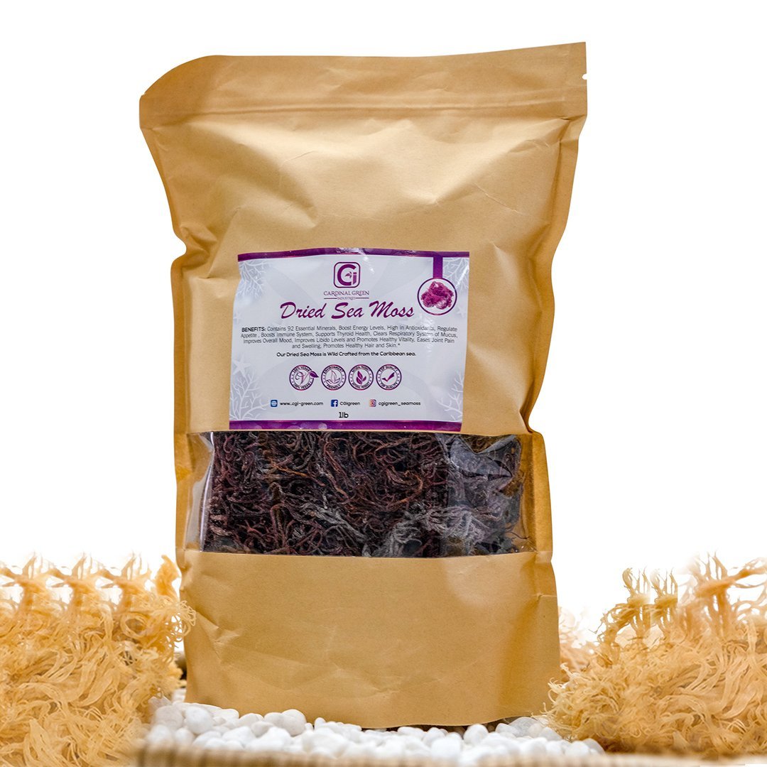 1lb Purple Dried Natural Sea Moss - CGI Green