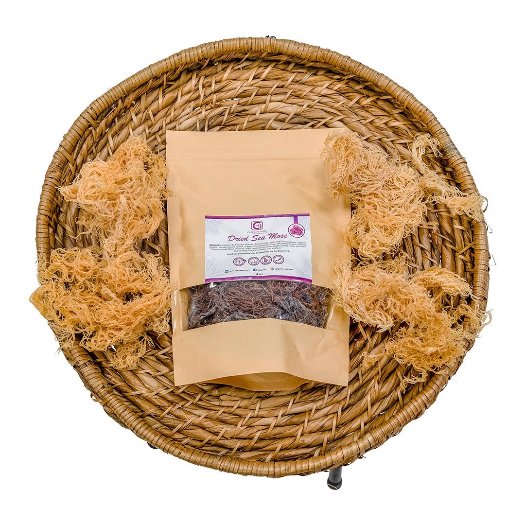 4oz Purple Natural Dried Sea Moss - CGI Green