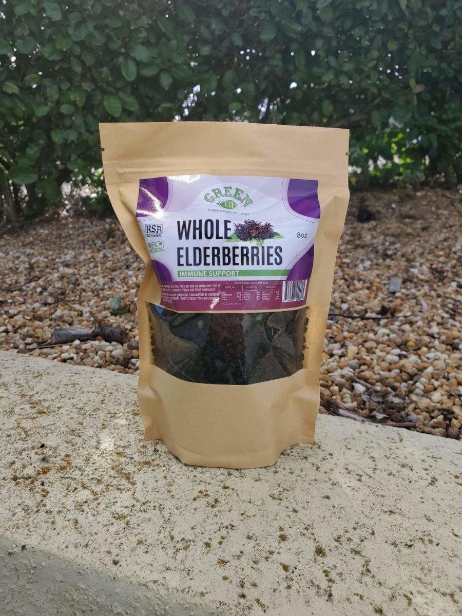 8oz Dried Elderberries, Whole - CGI Green