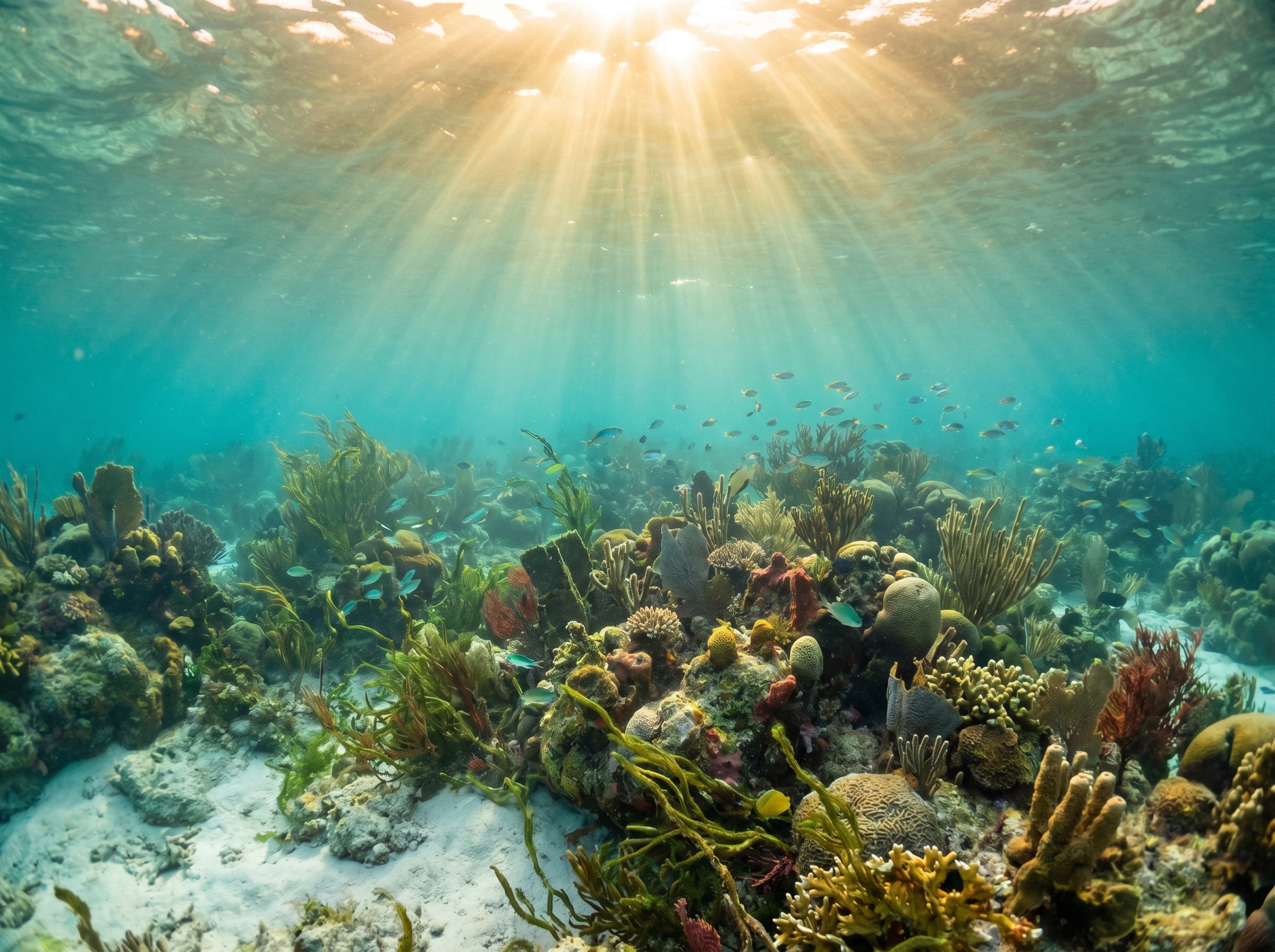 A healthy Caribbean coral reef