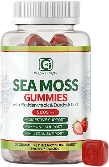 Strawberry SeaMoss Gummies, 60 count bottle